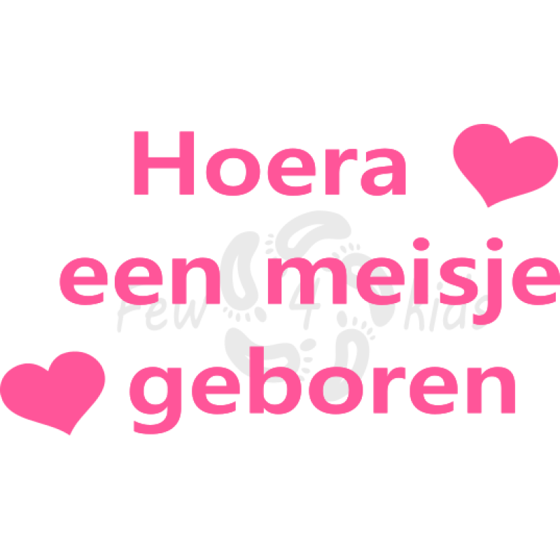 Raamsticker geboorte meisje 